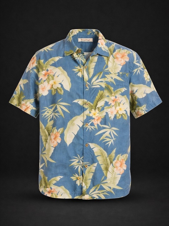 Tommy Bahama Other - Tommy Bahama Hawaiian Shirt Men’s XL Blue Floral Tropical Camp Button Up